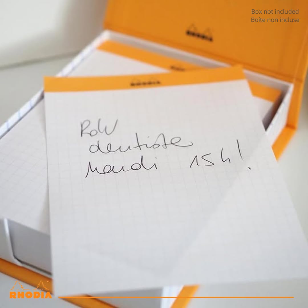 Rhodia Memo Pad N°13 - Orange A6 Dotted | 80g Clairefontaine Paper | 240 Sheets 4