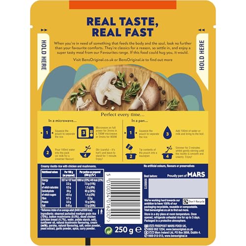 Ben's Original - Favourites Risotto Chicken and Mushroom Microwave Rice, 6 x 250g 9