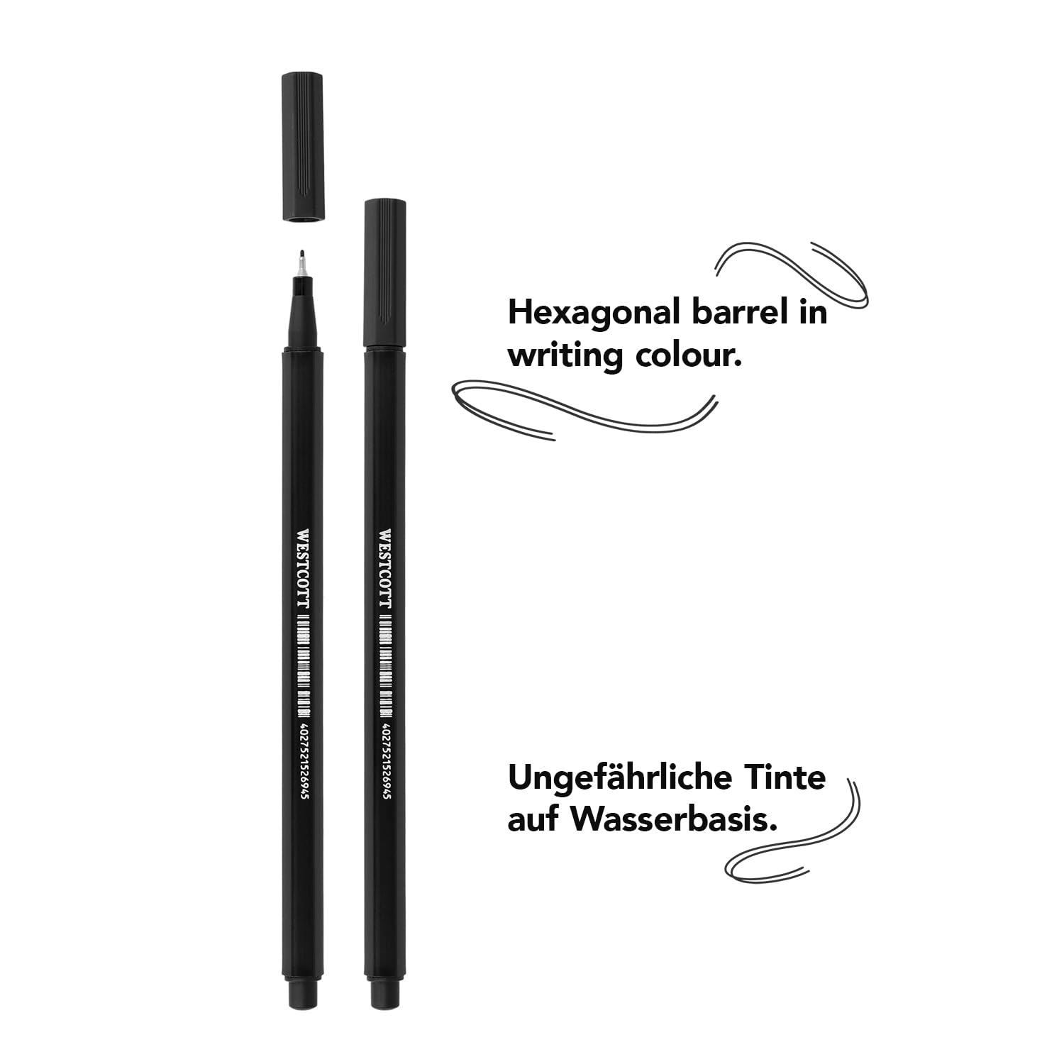Westcott Fineliner Pens - 0.4mm Precise Line | Black Ink | 10 Pack 4