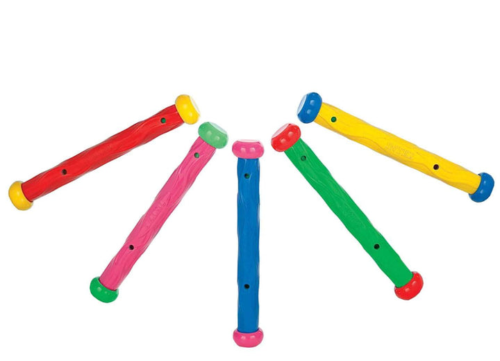 Intex Summer Fun Dive Sticks - Pack of 5 Soft Flexible Pool Toys for Kids 6+