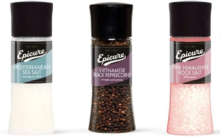 Epicure - Vietnamese Black Peppercorns Freshly Ground Seasoning Grinder