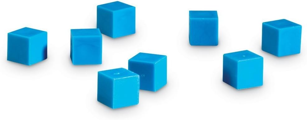 Learning Resources Grooved Plastic Base 10 Units - Set of 100, 1cm Cubes for Math Learning 1