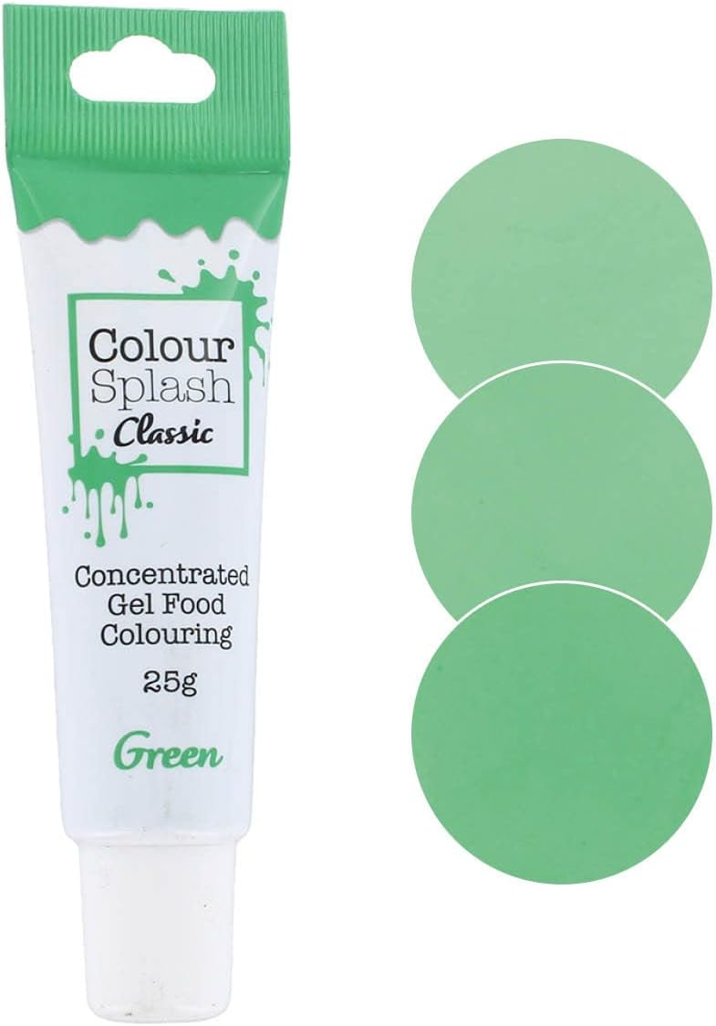 Colour Splash - Lebensmittelfarbgel Grün | Hochkonzentriertes Backgel für Zuckerguss, Zuckerpaste und Kuchenmischungen