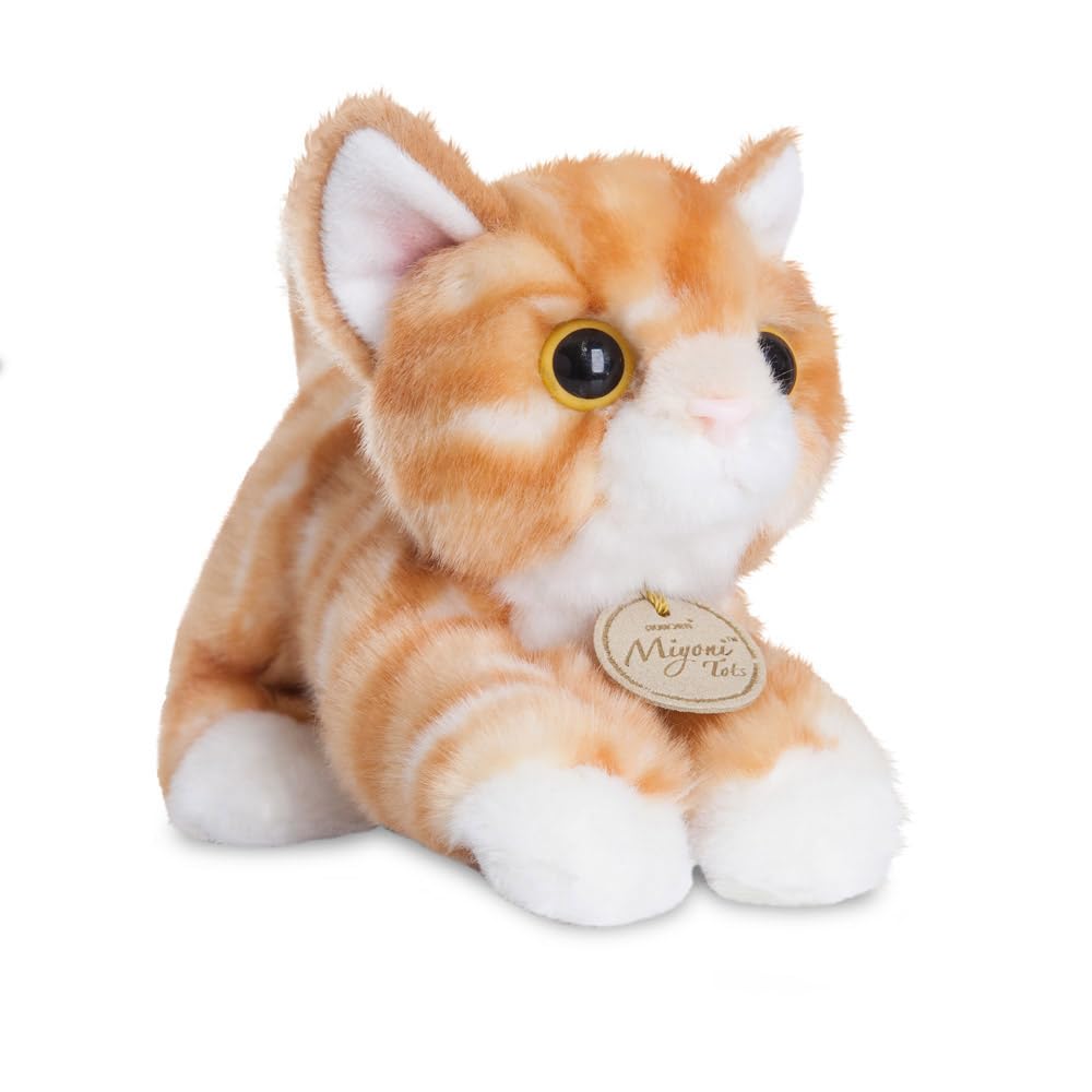 Aurora MiYoni Tots Tabby Cat Plush Toy - Soft Orange & White Stuffed Animal for Babies & Toddlers 5