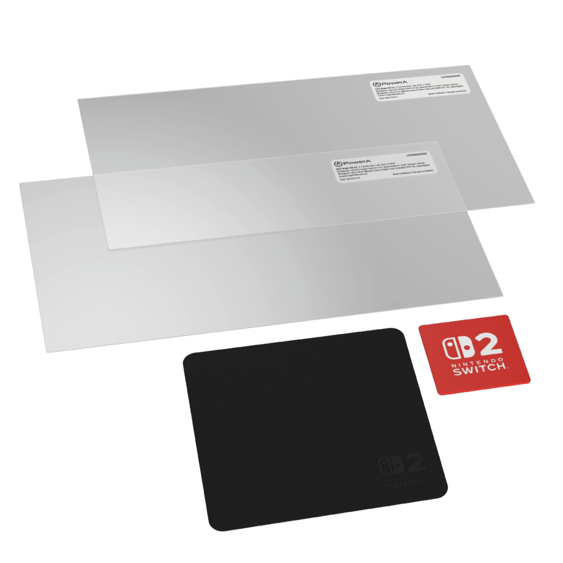 PowerA Screen Protector for Nintendo Switch 2 - Protects Screen, Easy to Apply, Includes 2 Screen Protectors, Microfiber Cleaning Cloth and Applicator 2