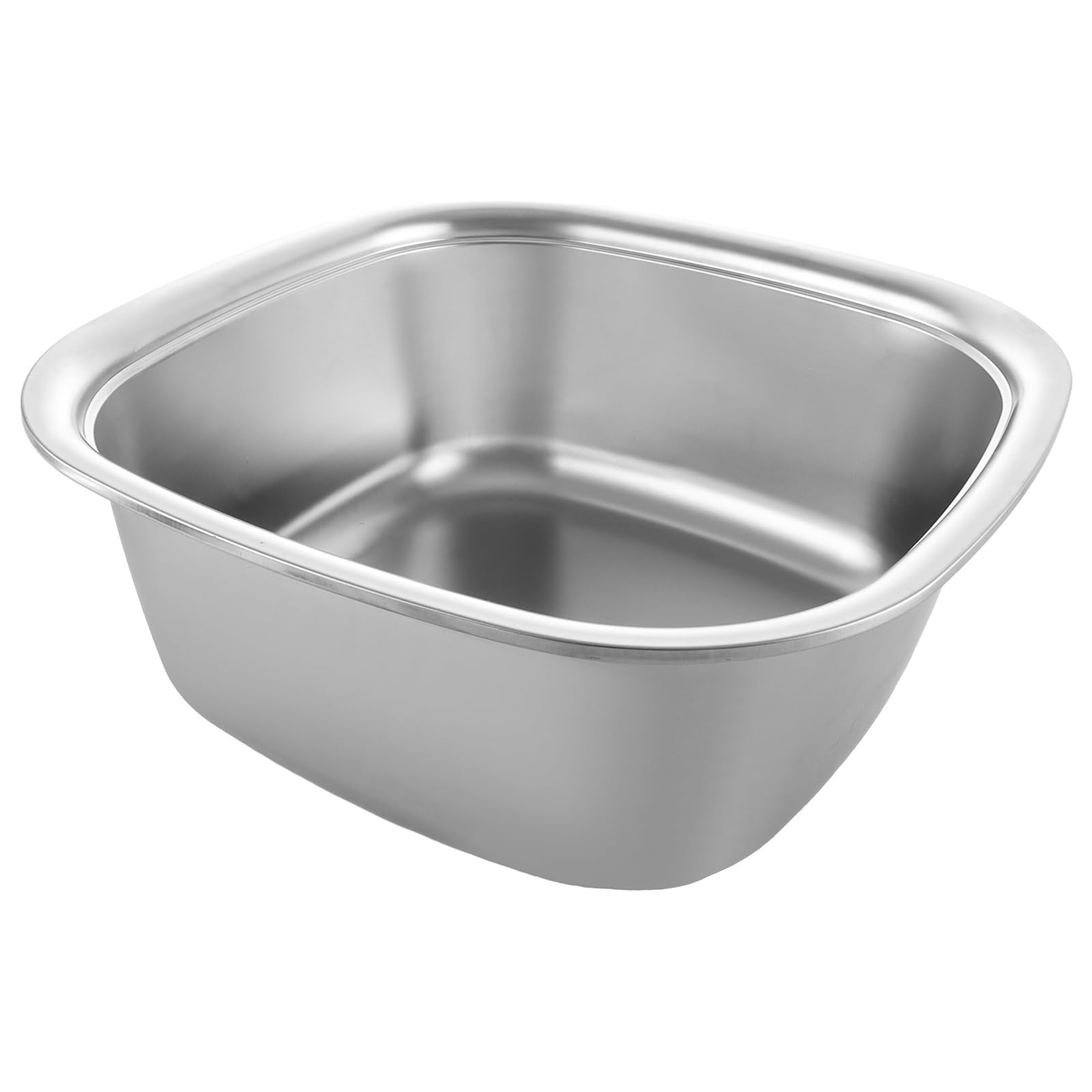 ASelected Stainless Steel Washing Up Bowl - 34x34x13cm Square Basin | Durable 304 Steel