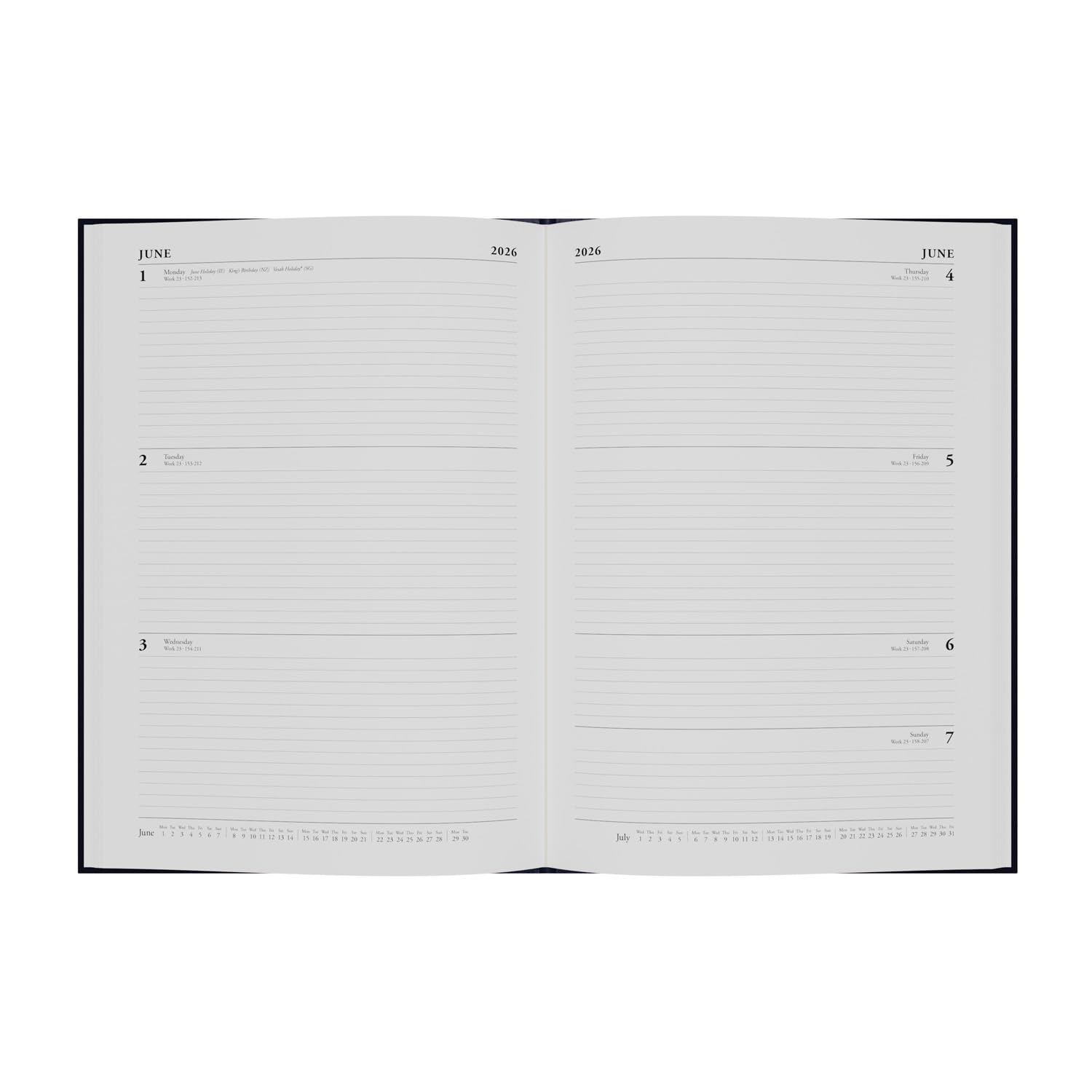 Collins Essential 2026 12 Month Desk Calendar Planner | A4 Week-To-View | Black 2
