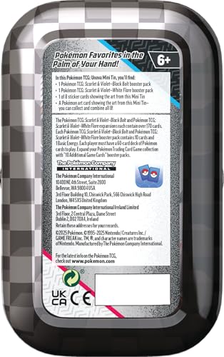 Pokémon TCG: Unova Mini Tin – Chandelure & Zorua with 2 Booster Packs & Sticker