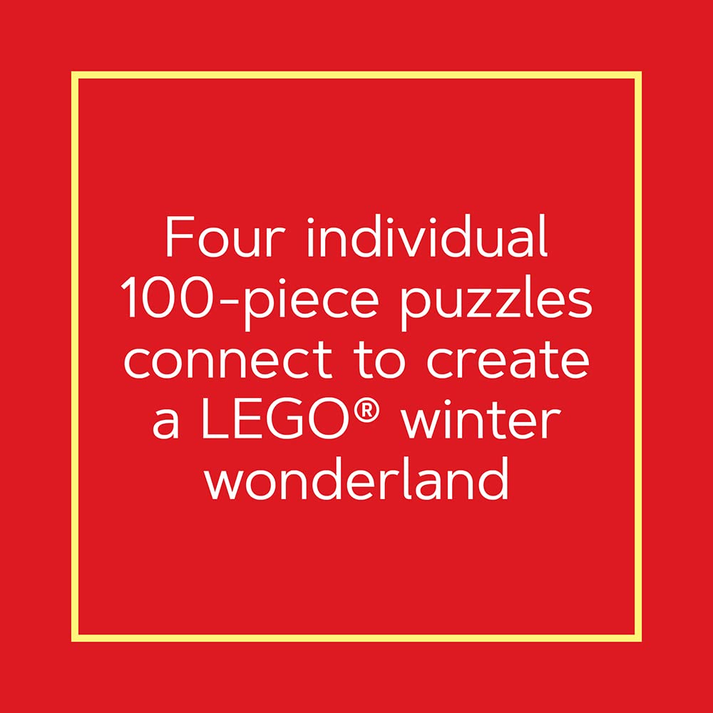 LEGO Christmas Train Puzzle - Four 100-Piece Building Sets for Ages 7+ 2