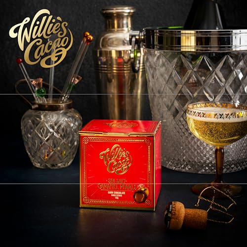 Willie’s Cacao - Dark Chocolate Salted Caramel Pearls 150g – Gift Box of 20 Individually Wrapped Pearls with Molten Sea Salt Caramel 9
