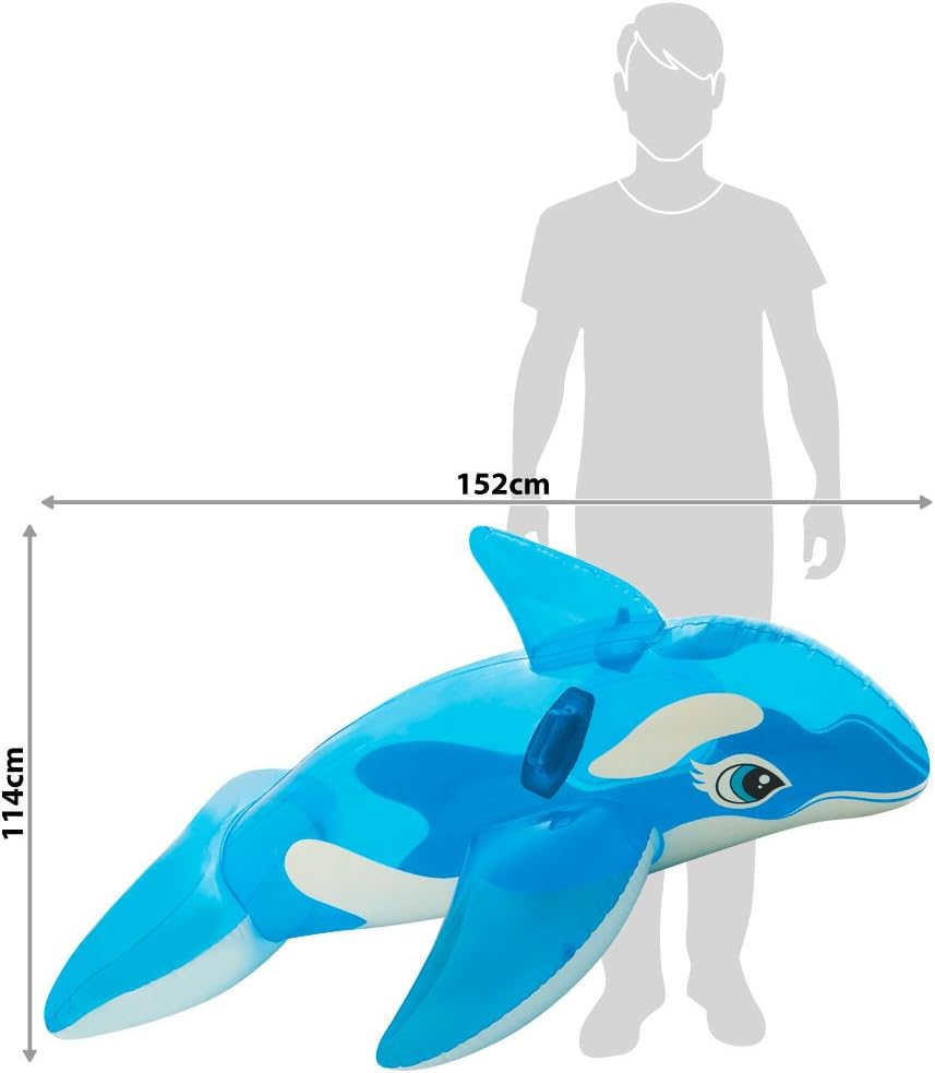 Intex Little Whale Ride-On - 60-Inch Inflatable Pool Toy for Kids 3+ 2