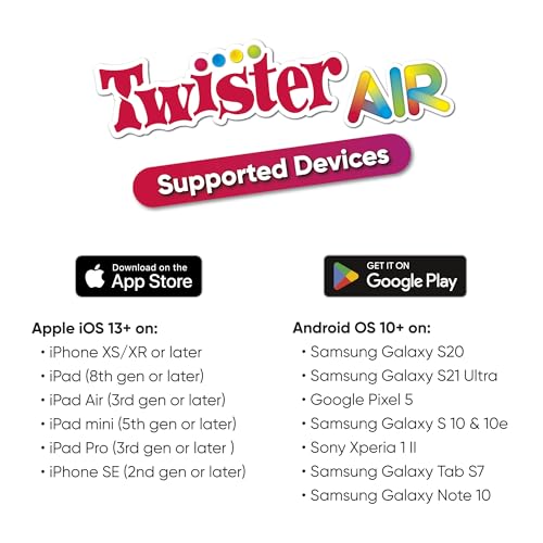 Hasbro Gaming Twister Air Augmented Reality Party Game for Ages 8+