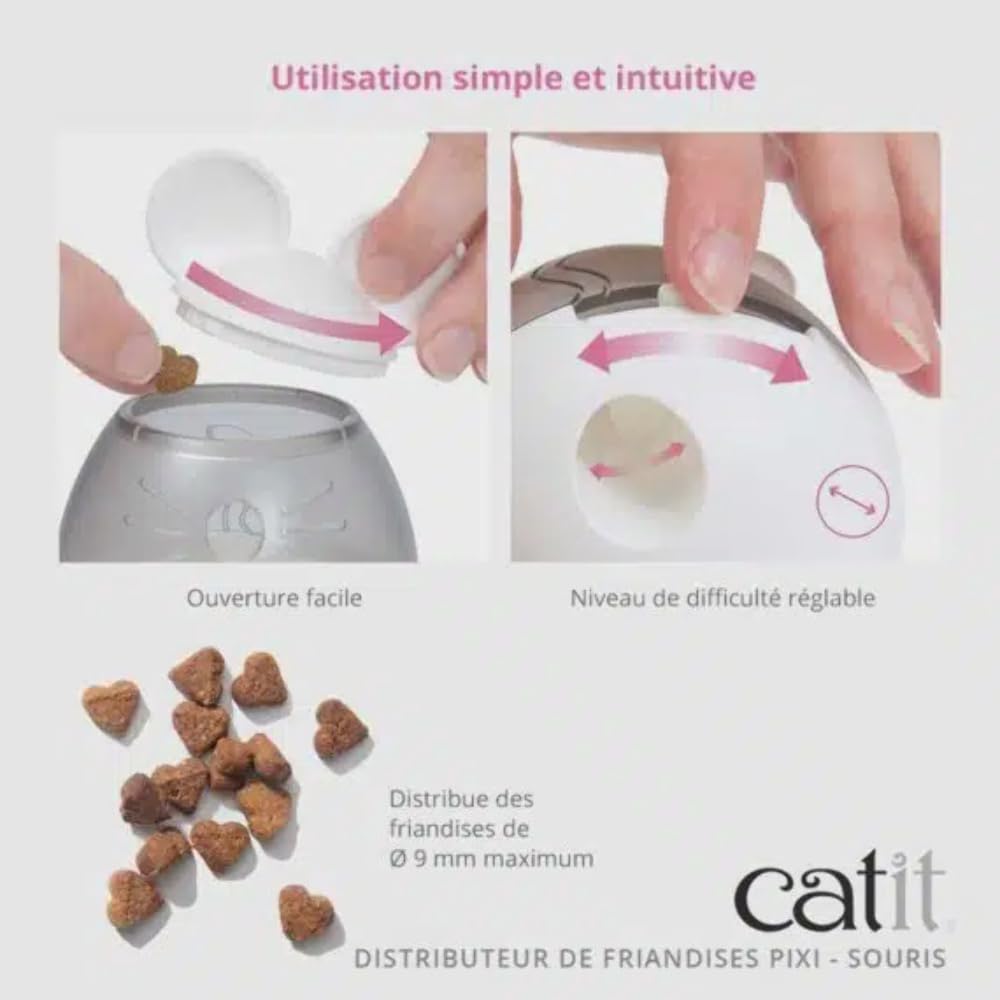 Catit Pixi Interactive Mouse-Shaped Cat Treat Dispenser | Slow Feeder Toy | Wobbles for Engagement 7