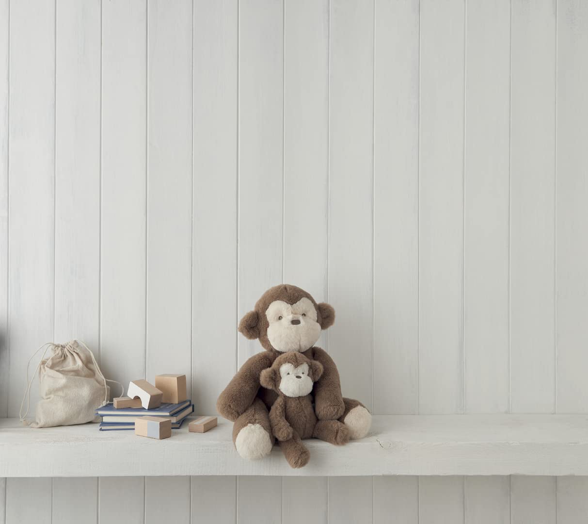 Mamas & Papas Monkey Soft Toy - Super Cuddly Faux Fur Plush for Newborns & Toddlers 3