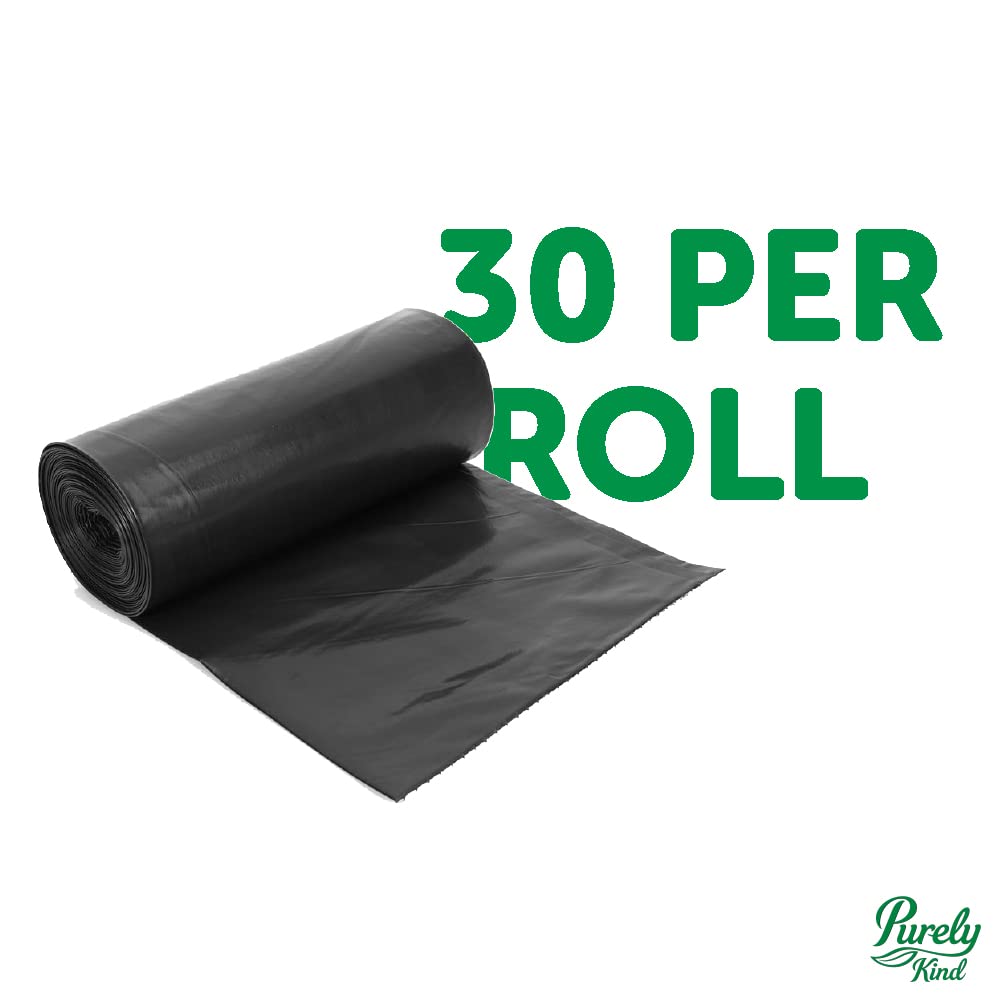 Blake & White Purely Kind Heavy Duty Black Sacks - 50L Capacity | 30 Count Roll | Recyclable Plastic 2