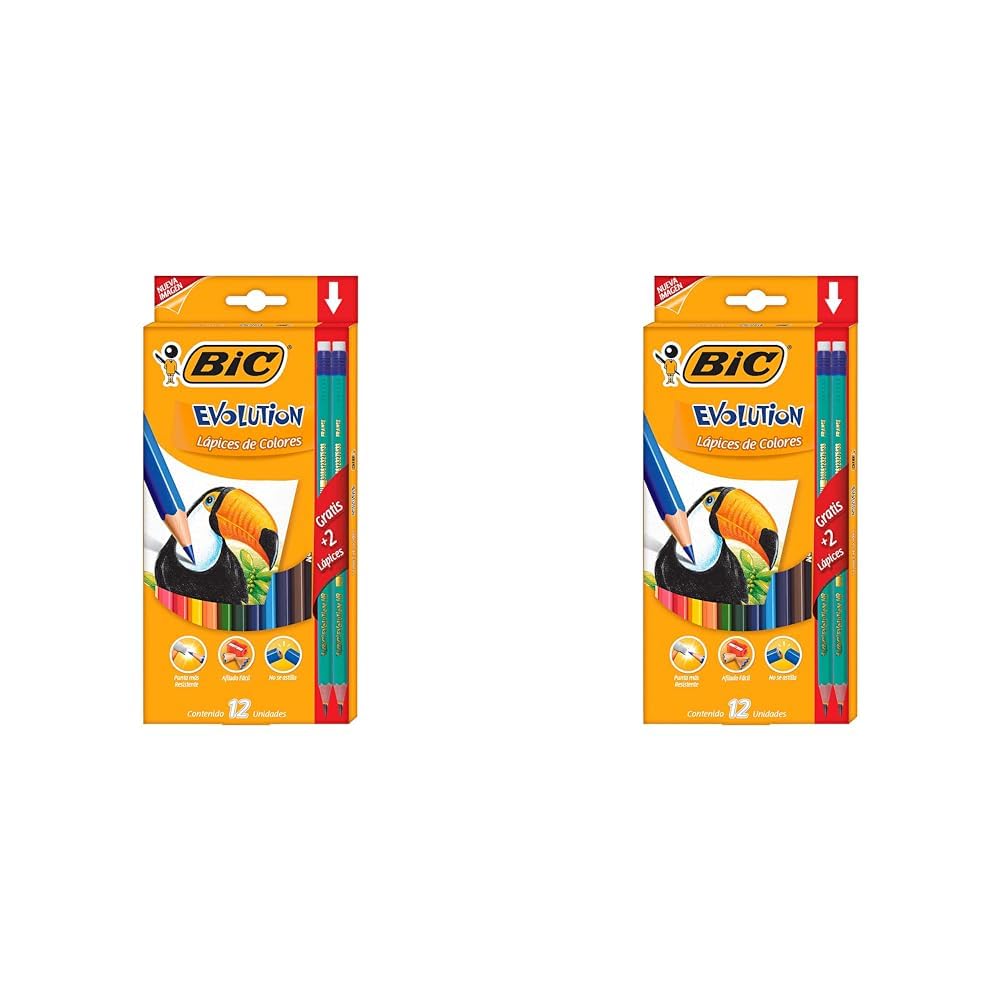 Bic Kids Evolution ECOlutions Colouring Pencils - Eco-Friendly, Durable Design for Kids 5+