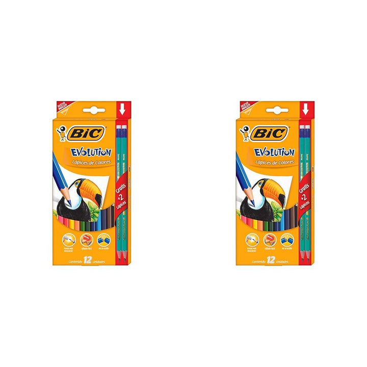 Bic Kids Evolution ECOlutions Colouring Pencils - Eco-Friendly, Durable Design for Kids 5+