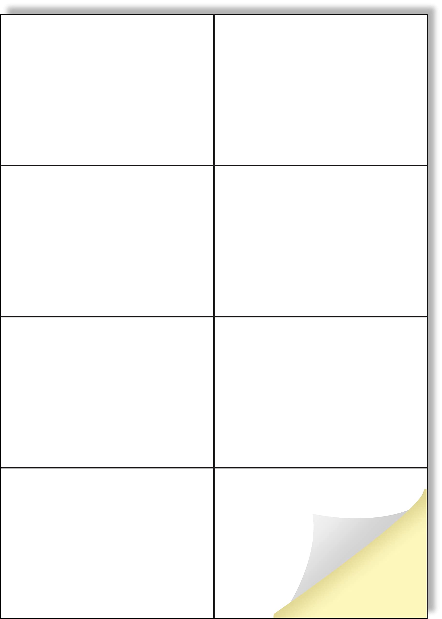 Creavvee Printable White Sticker Paper Labels - 8 Labels/Sheet, 25 A4 Sheets, 200 Labels Total | Model 2014 1
