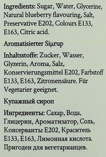 Simply - Blueberry Syrup Vegan & Nut Free Flavoured Syrup for Coffee, Cocktails & Beverages