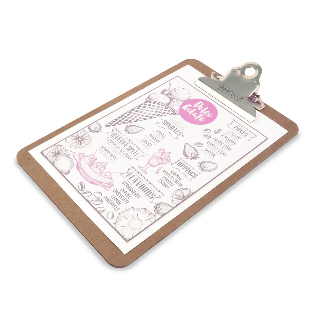 RAPESCO Heavy Duty Hardboard Clipboard A4+ Brown VHBCB003 | 250 Sheet Capacity 7