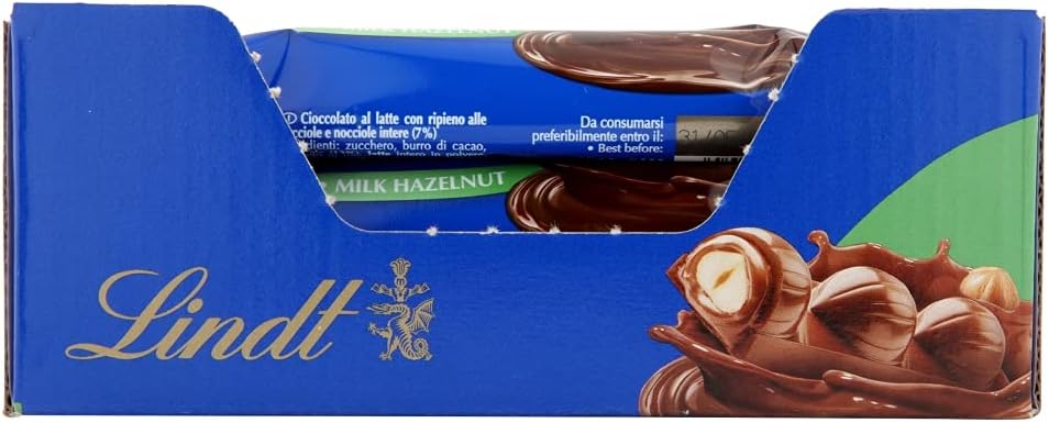 Lindt - Nocciolatte Milk Chocolate and Hazelnut Bars, 35g, Pack of 18 4