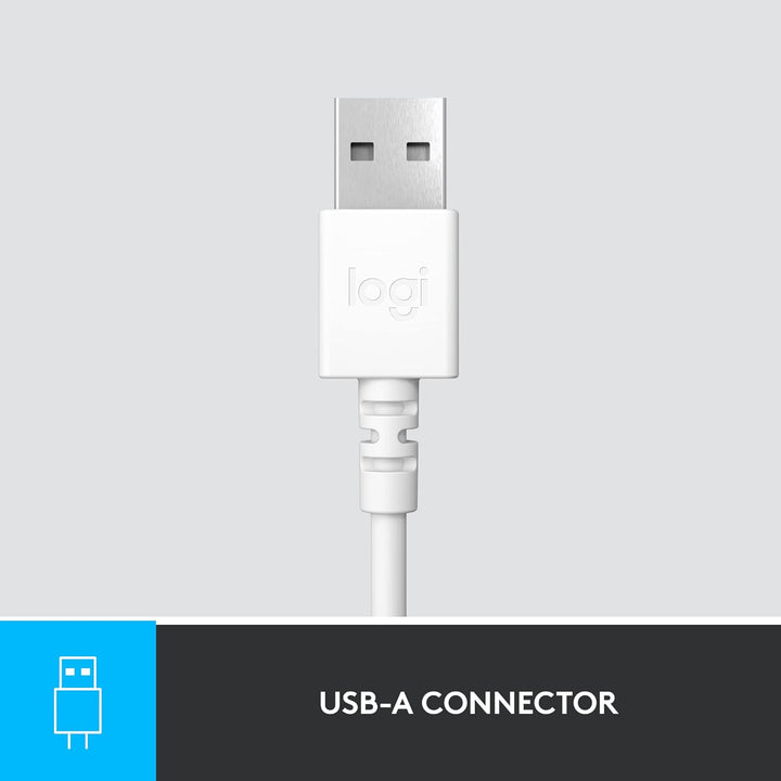 Logitech H390 Wired USB Headset with Noise-Cancelling Mic for PC, Chromebook, Laptop - Stereo Sound, In-line Controls, 1.9m Cable
