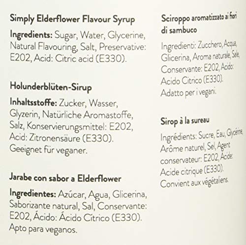 Simply Elderflower Syrup - Vegan & Nut Free Flavoured Syrup for Drinks & Baking 5