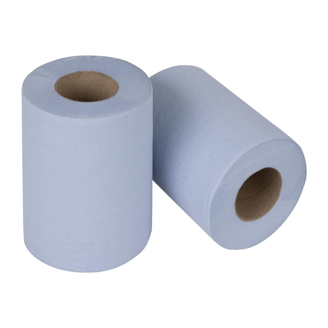 Nisbets Essentials Centrefeed Blue Roll 2-Ply, 80m (Pack of 2) 6