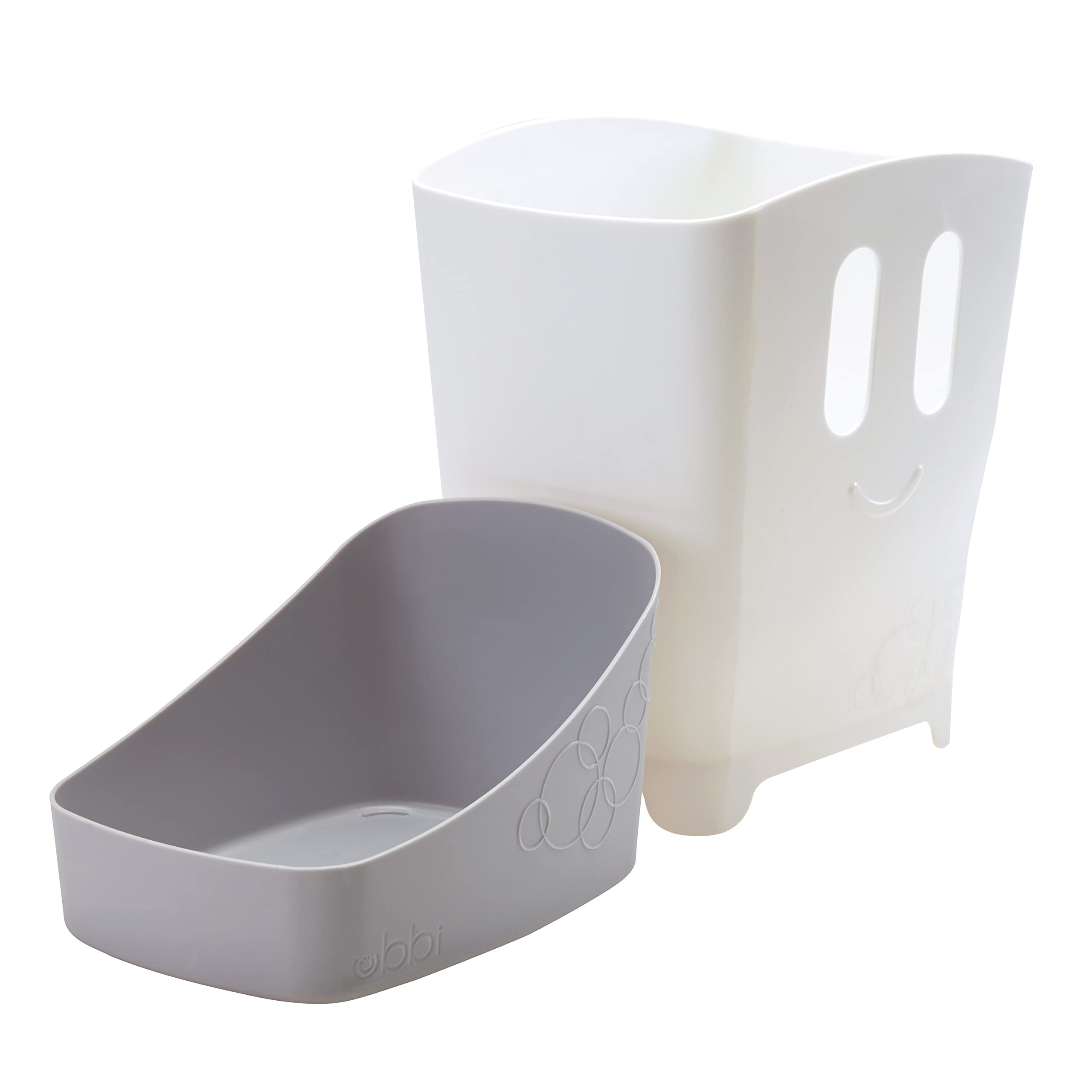 Ubbi Stand Up Bath Toy Storage Organizer - Freestanding Caddy with Removable Drying Rack Bin | Grey 5