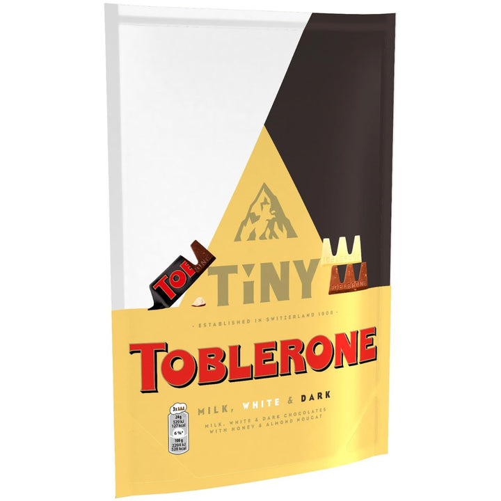 Toblerone Tiny's Milk, White & Dark Chocolates with Honey & Almond Nougat - 250g