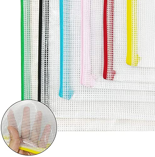 NORTHERN BROTHERS A3 Plastic Zip Wallets - 12 Colours Document Folder | 43 x 31cm PVC | Hanging Style 3