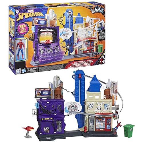 SPIDER-MAN VenomVersus Web Slinging City Playset - Over 18 Inches Tall | 30+ Features | Ages 4+ 2