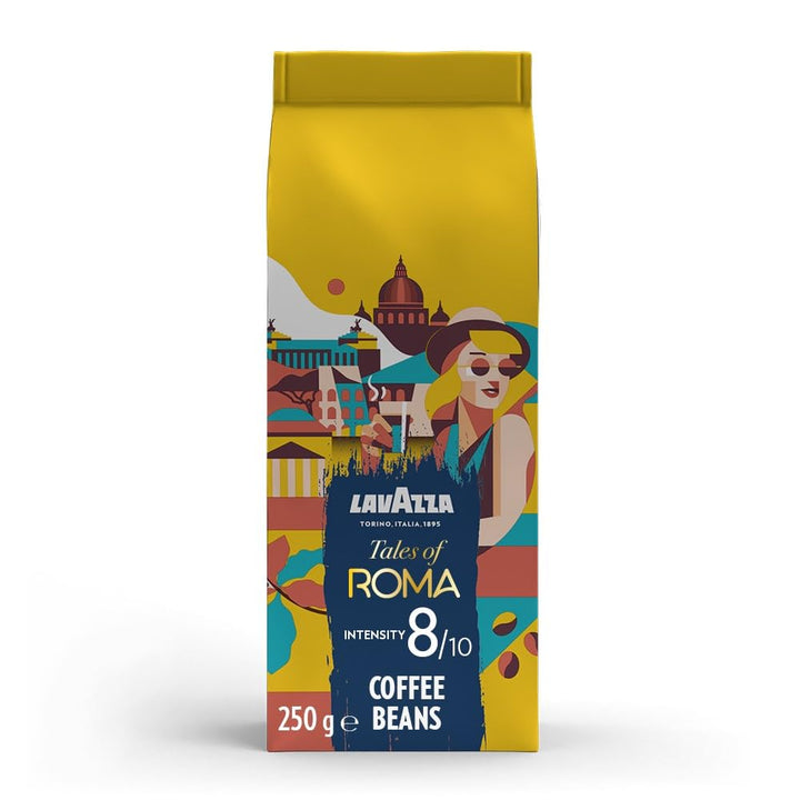 Lavazza Tales of Italy Roma - Whole Coffee Beans, 250g Soft Pack