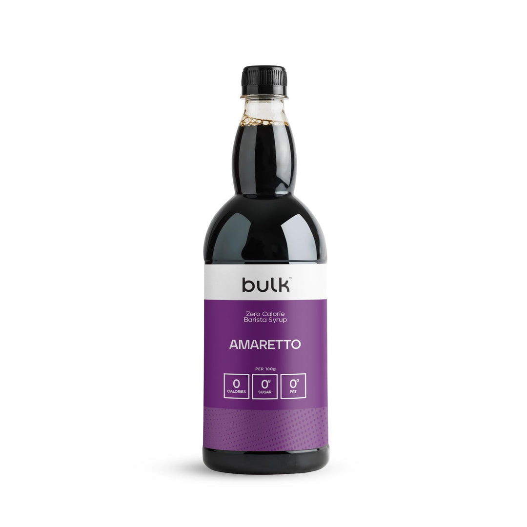 Bulk Zero Calorie Barista Syrup - Amaretto - 1 Litre - Sugar-Free, Fat-Free, Vegan - for Coffee, Protein Shakes, Desserts