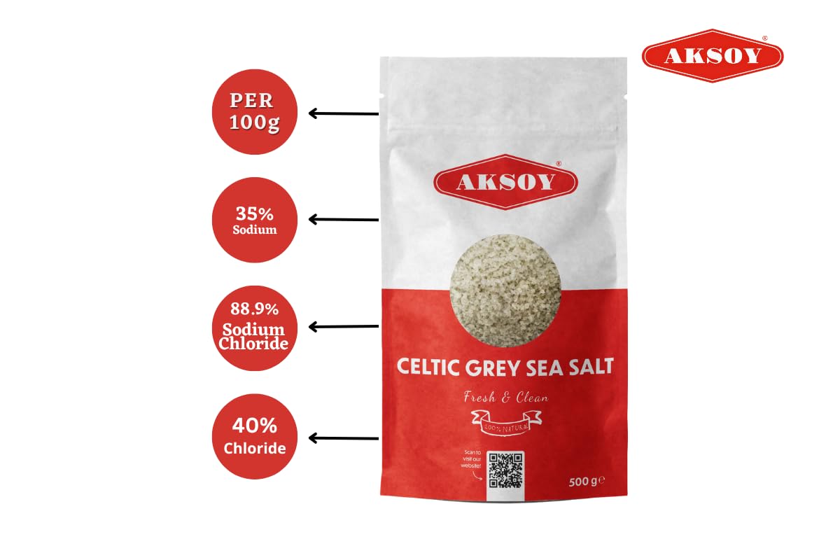 AKSOY Celtic Grey Sea Salt Coarse - Mineral-Rich, Unrefined | 500g 4