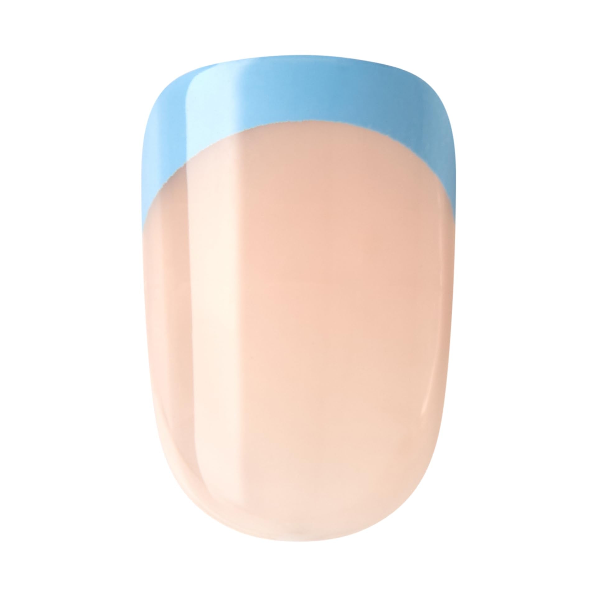 imPRESS Modern French Press-On Nails - Blue Tips, Short Square, No Glue Needed 8