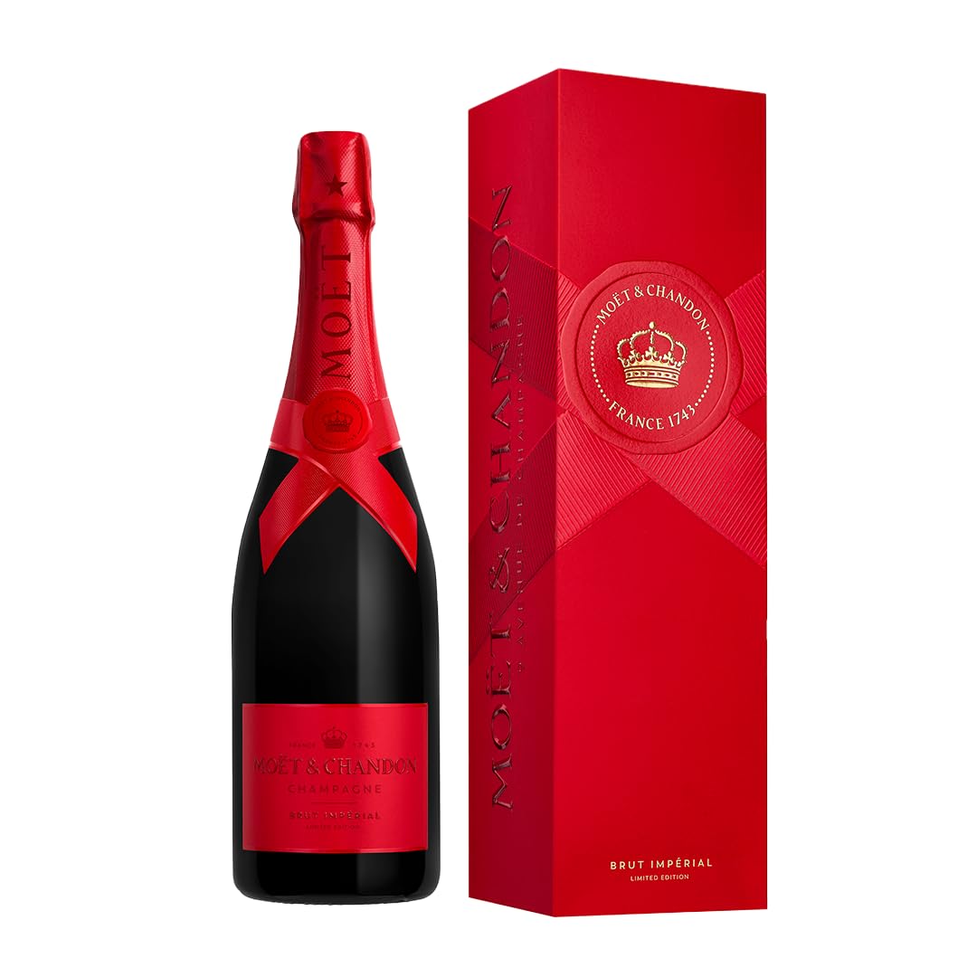Moët & Chandon Brut Impérial Champagne - Red Limited Edition Gift Box 75cl