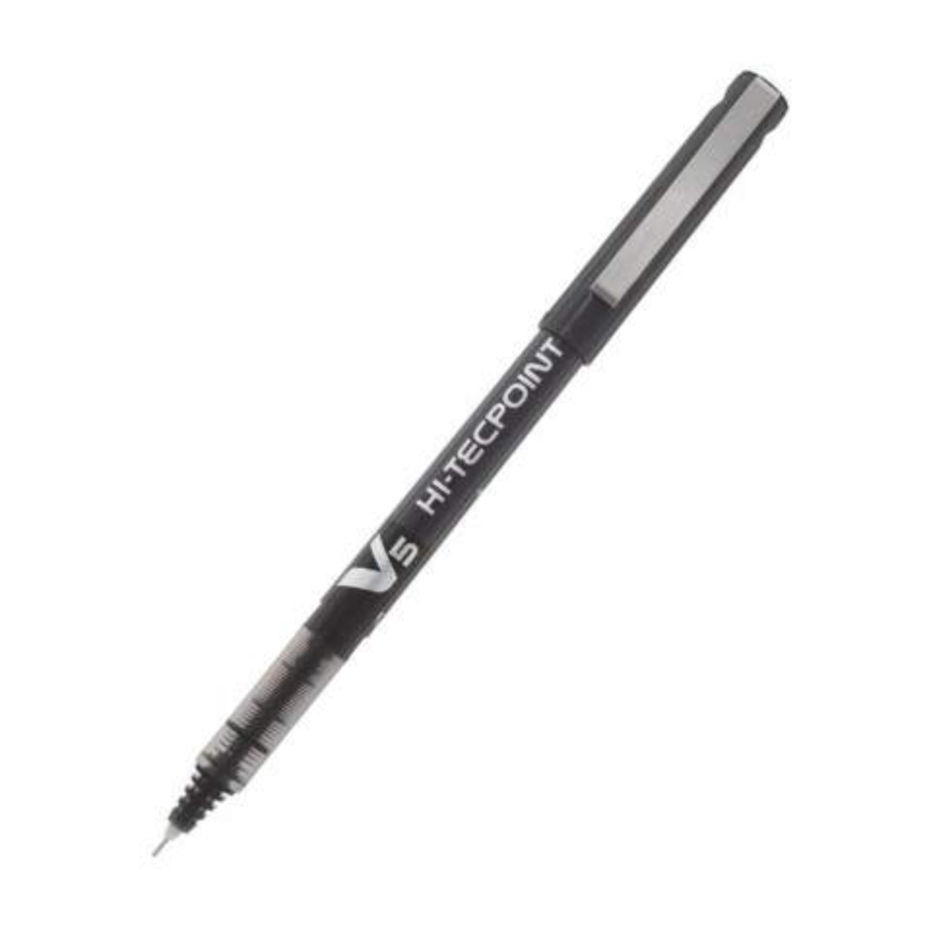 PILOT V5 Liquid Ink Rollerball Pen - 0.5mm Fine Tip, Black Ink, Pack of 12 1