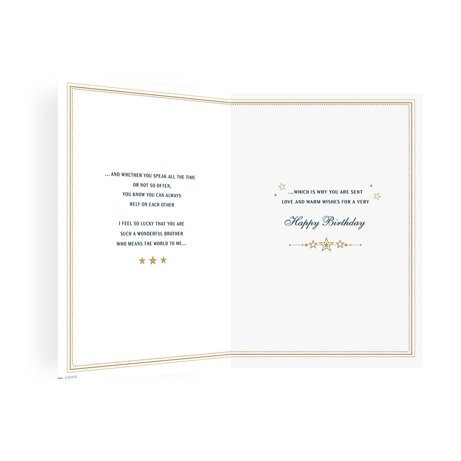 Regal Publishing Classic Birthday Card for Brother | 9 x 6 Inches | Multicolor