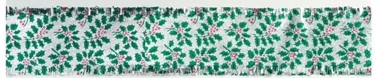 Traditional Christmas Cake Frill - Silver Holly Festive Design by Anniversary House 1