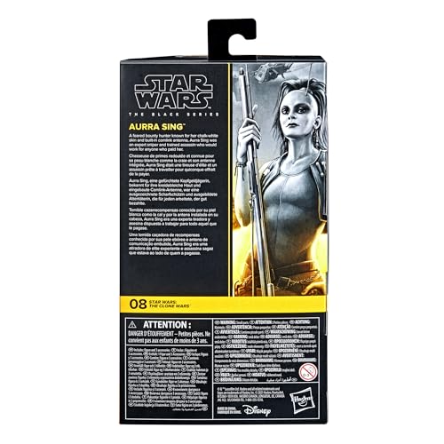 Star Wars The Black Series Aurra Sing 6-Inch Action Figure - Premium Articulation for Ages 4+