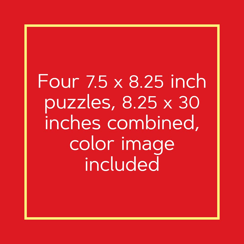 LEGO Christmas Train Puzzle - Four 100-Piece Building Sets for Ages 7+ 3