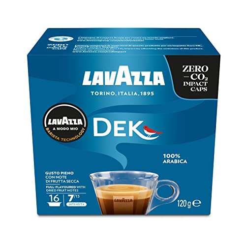 Lavazza - A Modo Mio Dek Cremoso Decaffeinated Coffee Capsules, 16-Count, 120 g