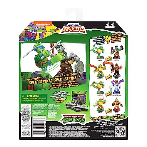 Legends Of Akedo Teenage Mutant Ninja Turtles: Leonardo vs Rocksteady Mini Battling Warriors Versus Pack