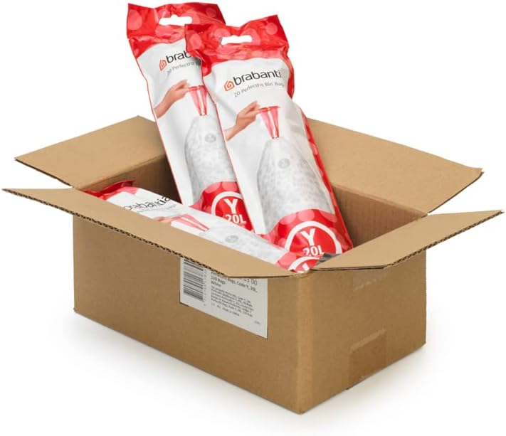 Brabantia - PerfectFit Müllbeutel Multipack (Größe Y/20 Liter) Dicker Kunststoff 5