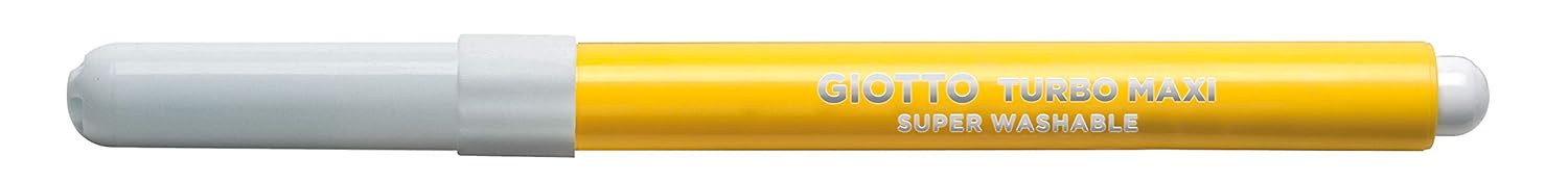 Giotto Turbo Maxi Felt-Tip Pens - Superwashable, Extra Long Cap-Off, 48-Pack