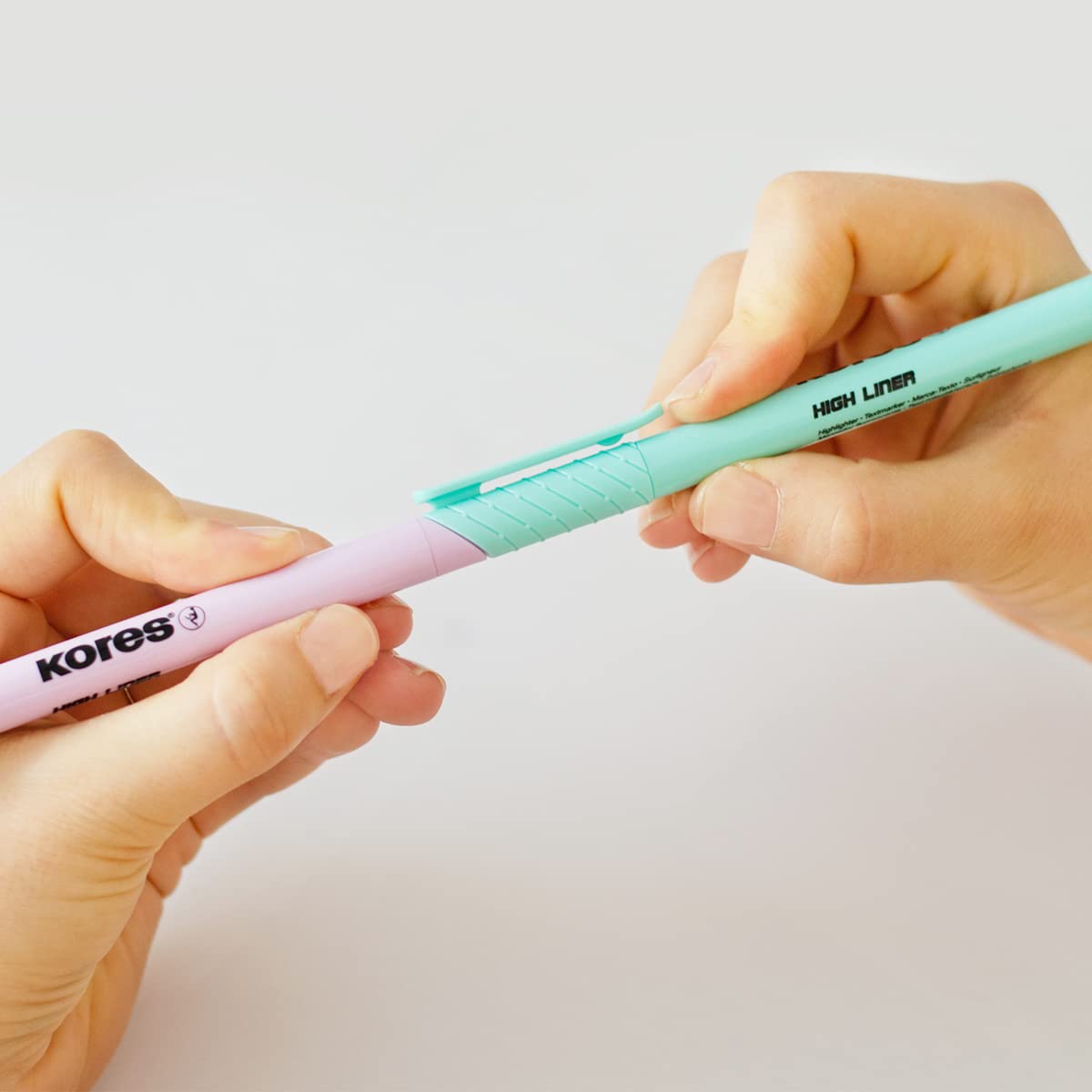 Kores High Liner Pastel Highlighter Pens - Water-Based Ink, Chisel Tip, Pack of 6 5
