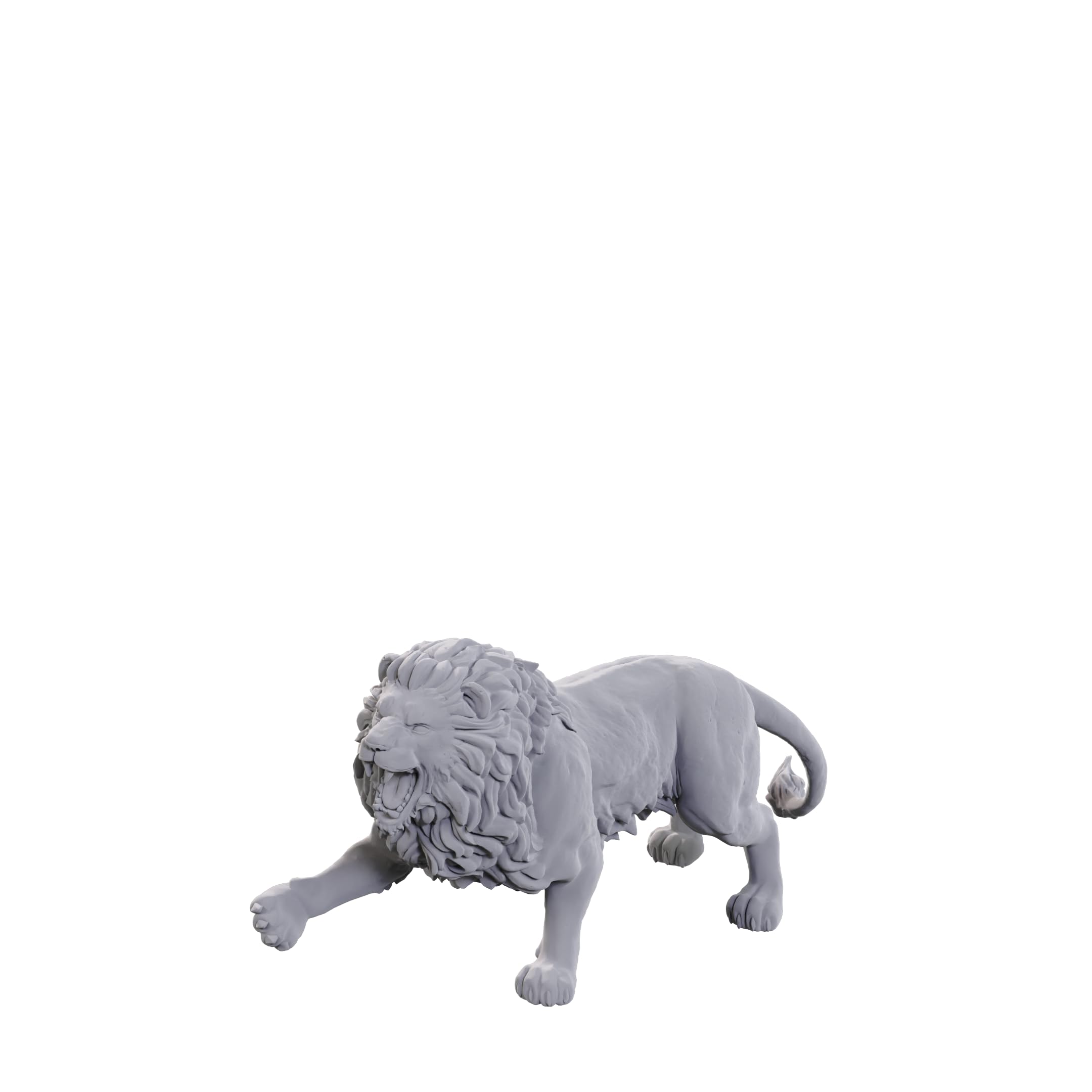 WizKids Deep Cuts Stone Lion/Animated Stone Lion (Wave 24) - Ready to Paint Plastic Figure | Adult 2