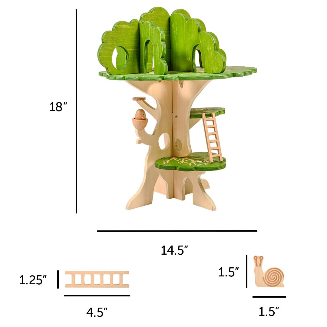 tickit Woodland Trail Tree House - 3-Tier Wooden Playset for Ages 3+ 2