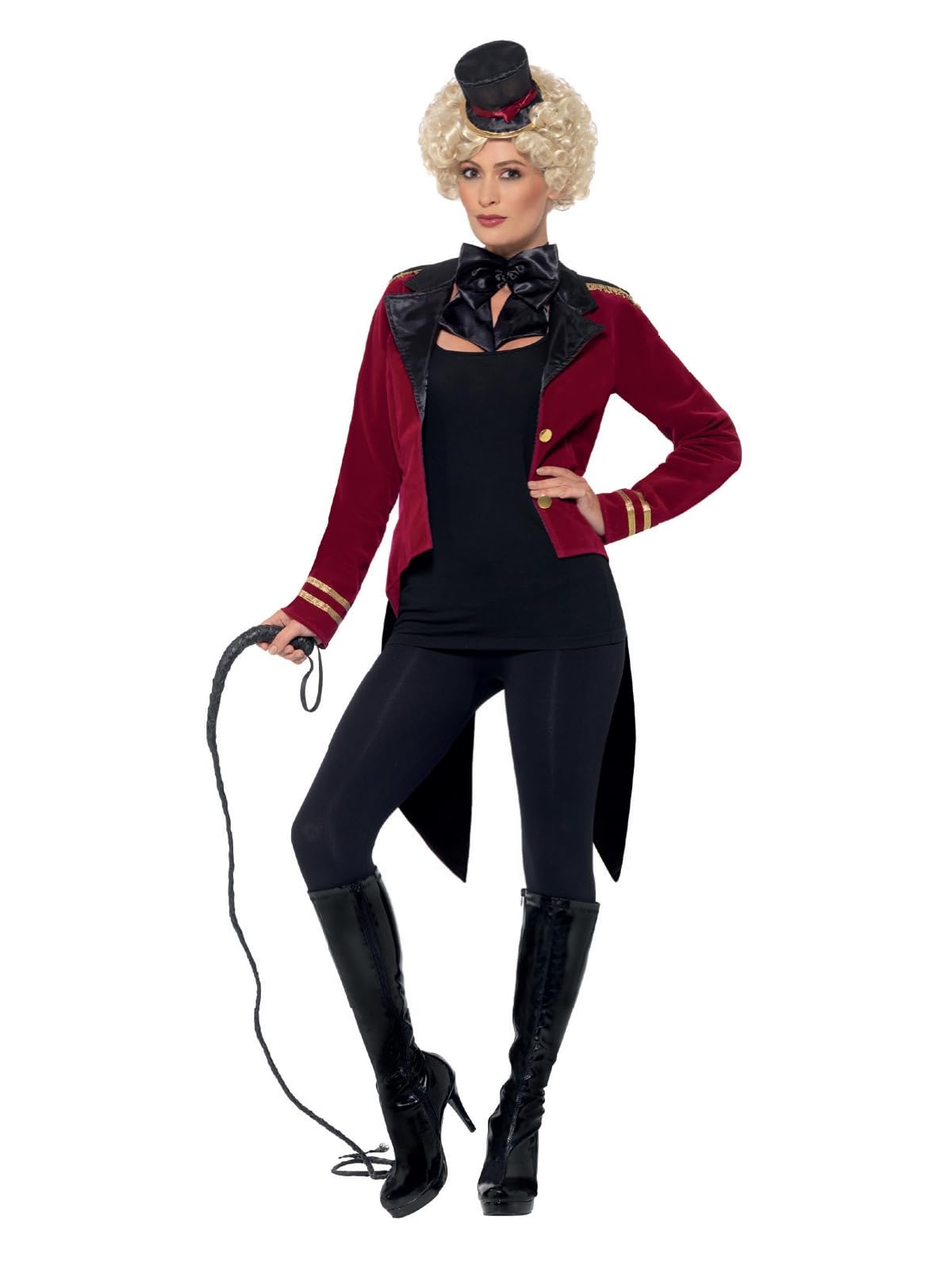 Smiffys Ringmaster Costume - Adult Circus Fancy Dress with Jacket, Collar & Mini Top Hat 1